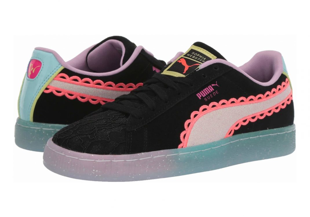 Puma x Sophia Webster Suede - Puma Black Fiery Coral (36951601)