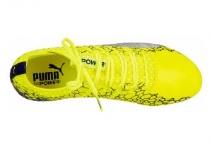 Puma EvoPower Vigor 1 Graphic Firm Ground - Safety Yellow Silver Blue Depths (10419303)