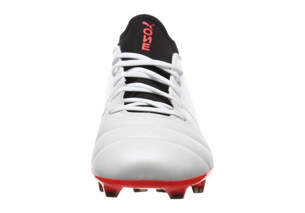 Puma One 17.3 Firm Ground - Puma White Puma Black Fiery Coral (10407401)