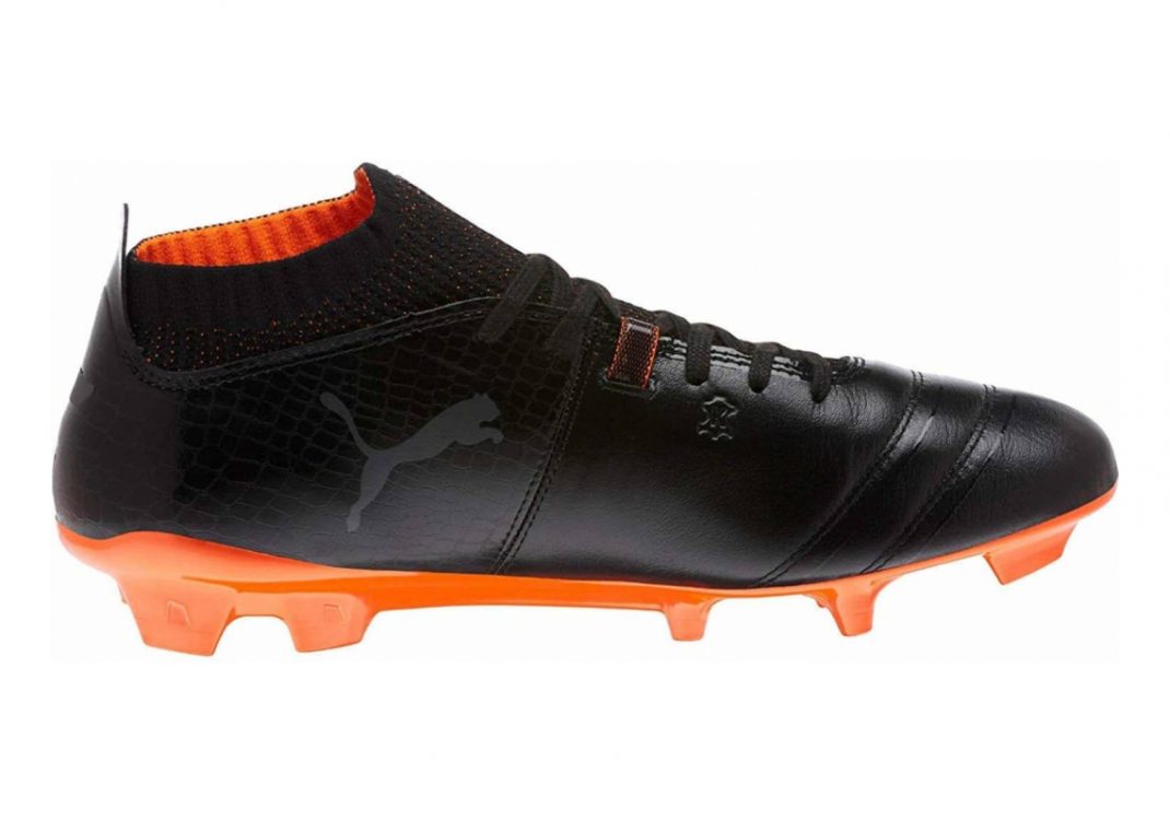 Puma One Lux 2 Firm Ground - Puma Black Puma Black Shocking Orange (10406401)