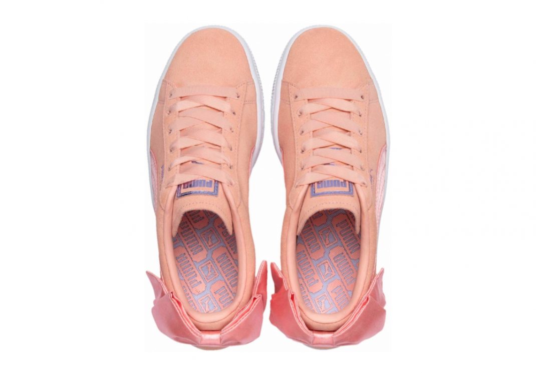 Puma Suede Bow - Rose Peach Bud Puma White (36731714)