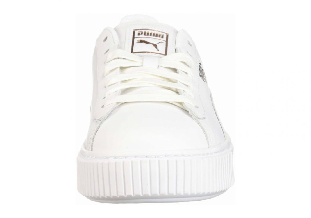 Puma basket platform white hotsell rose gold