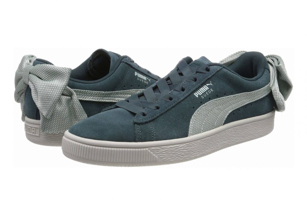 Puma Suede Bow Hexamesh - Green Ponderosa Pine Fair Aqua (36915101)