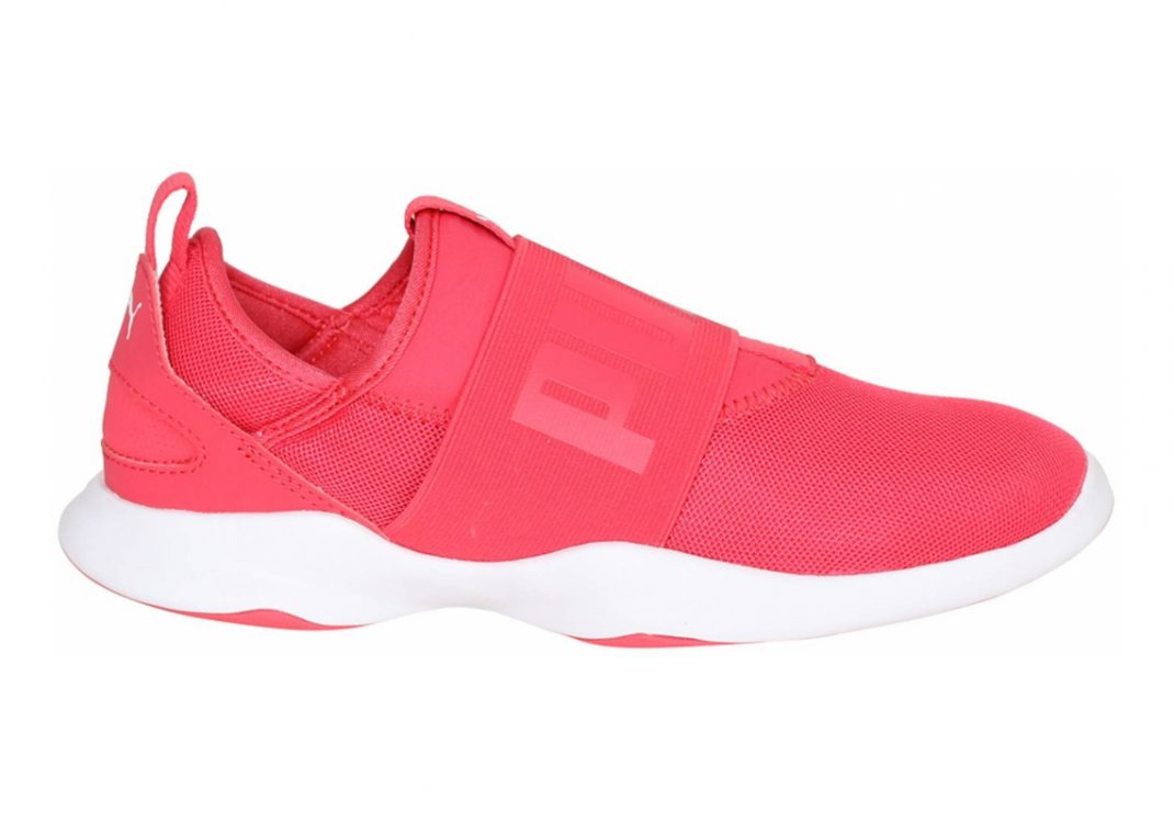 puma red slip on