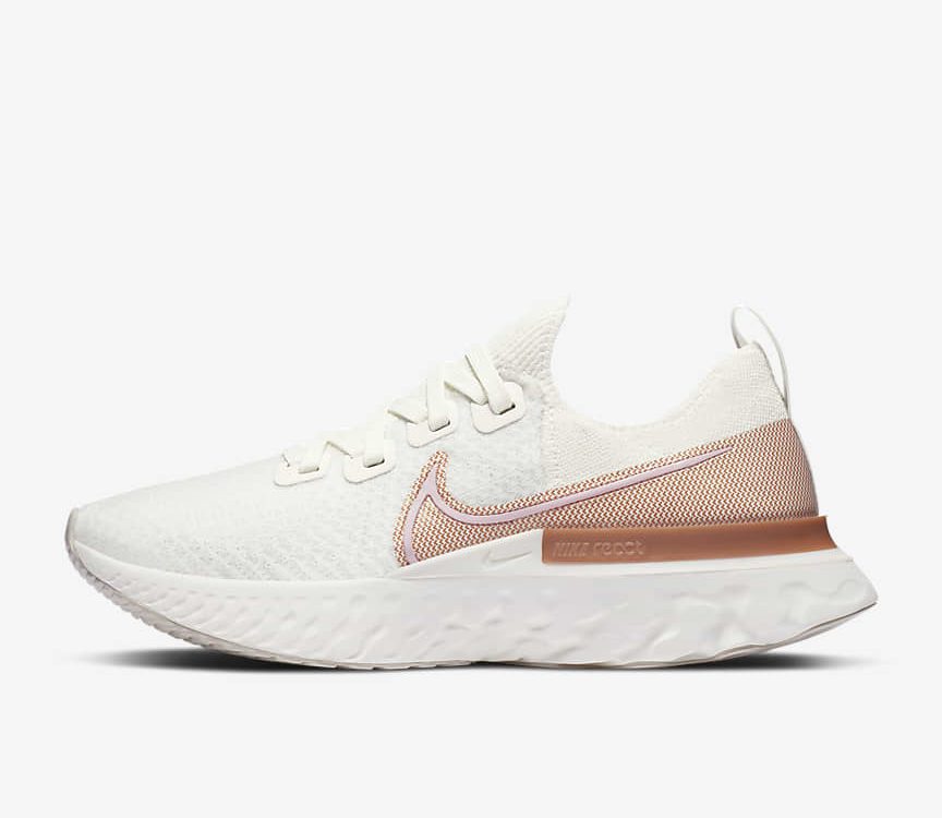 Nike React Infinity Run Flyknit Sail/Copper Metallic/Whit/Light Arctic Pink