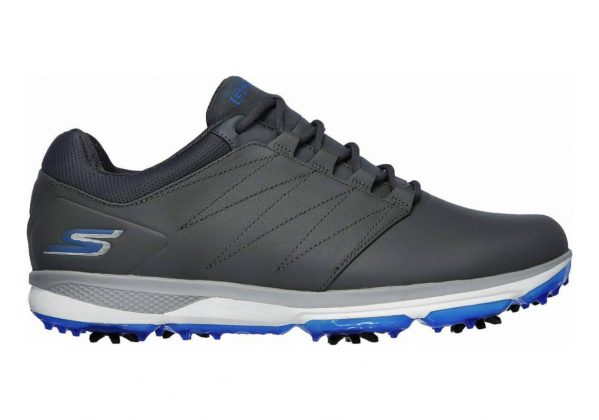 Skechers GO GOLF Pro v.4 - Grey/Blue -  Mens Leather (GYBL)