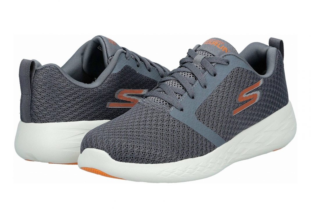 Skechers GOrun 600 - Grey Charcoal Textile Orange Trim Ccor (213)