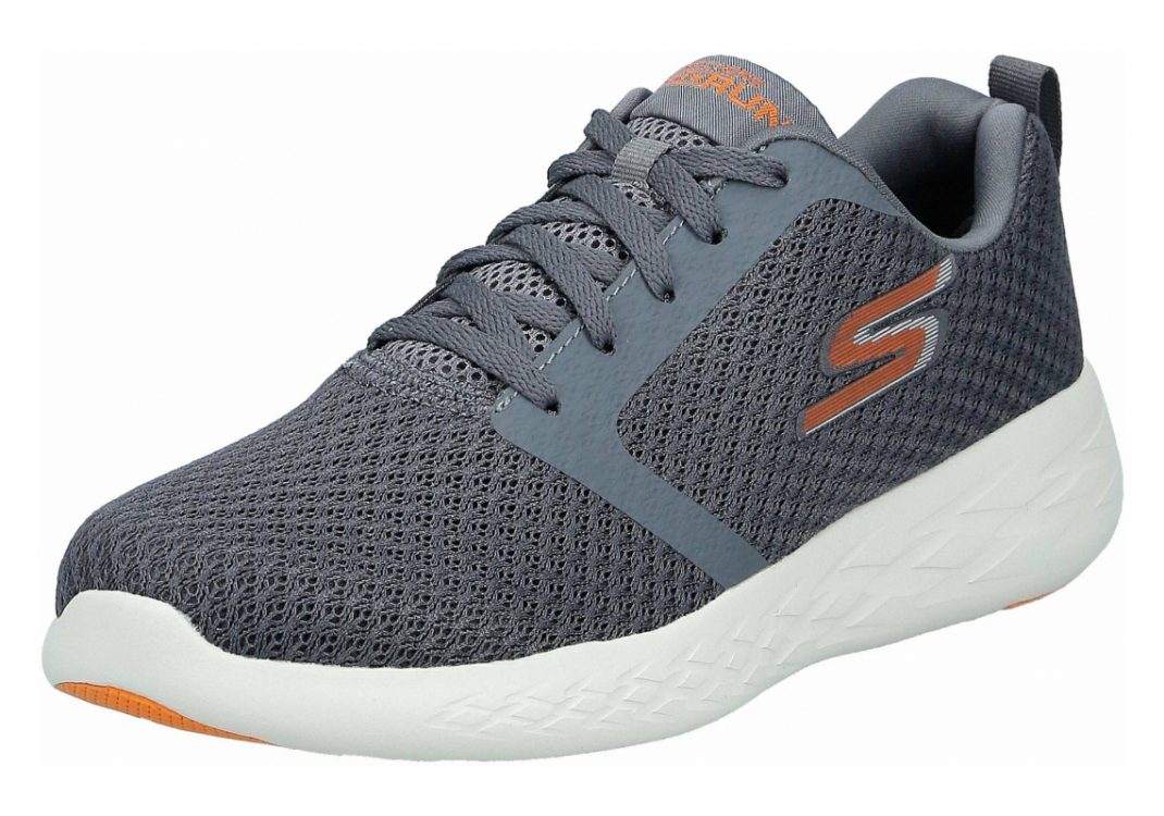 Skechers GOrun 600 - Grey Charcoal Textile Orange Trim Ccor (213)