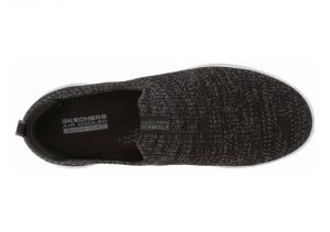Skechers GOwalk 5 - Trendy - Black Black Textile Gray Trim Bkgy (023)