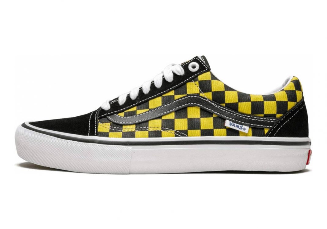 Black and gold sales checkerboard vans