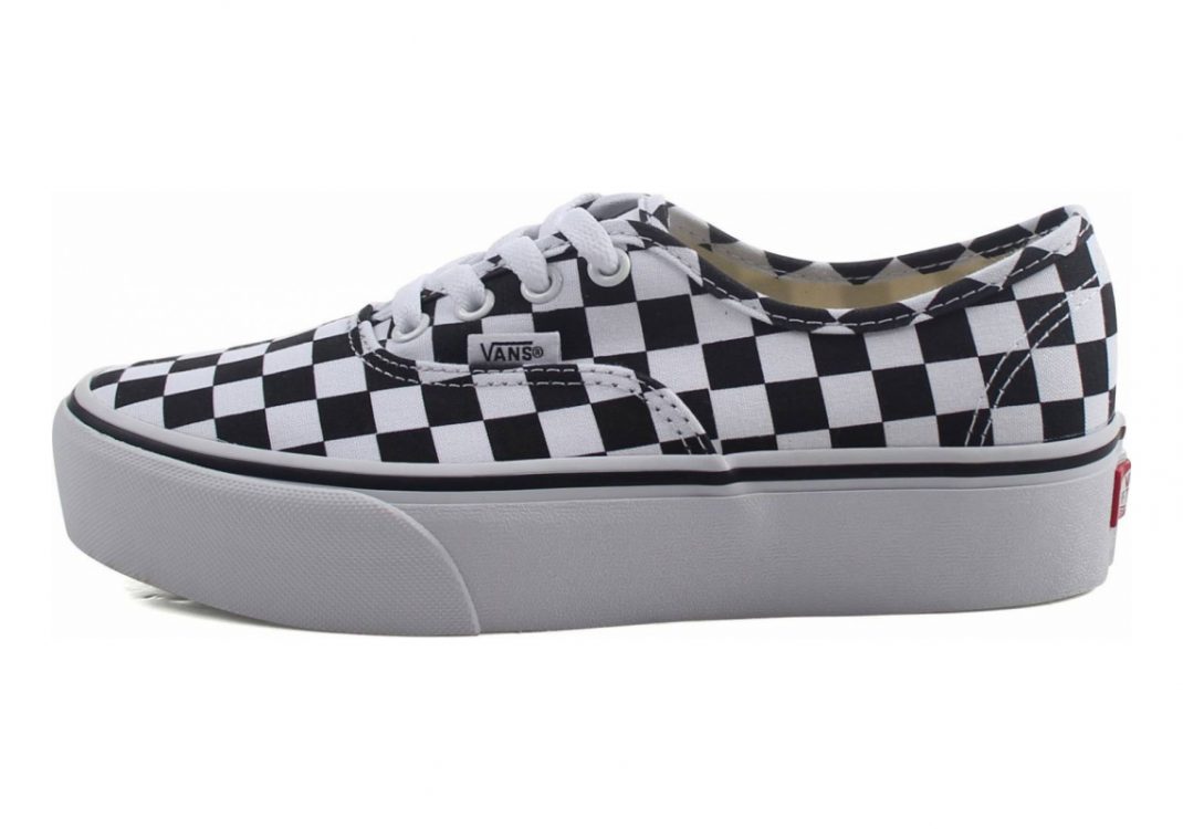 Platform on sale vans checkerboard