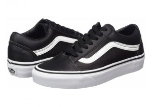 Vans Leather Old Skool - Negro Classic Tumble Black True White (VA38G1NQR)