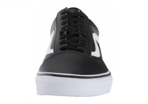 Vans Leather Old Skool - Negro Classic Tumble Black True White (VA38G1NQR)