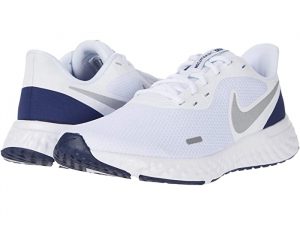 Nike Revolution 5 White/Metallic Silver/Navy