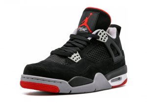 Air Jordan 4 Retro - Black, Cement Grey-summit White-fire Red (308497089)