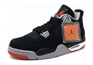 Air Jordan 4 Retro - Black, Cement Grey-summit White-fire Red (308497089)