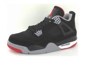 Air Jordan 4 Retro - Black, Cement Grey-summit White-fire Red (308497089)