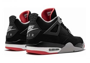 Air Jordan 4 Retro - Black, Cement Grey-summit White-fire Red (308497089)