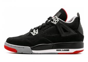 Air Jordan 4 Retro - Black, Cement Grey-summit White-fire Red (308497089)