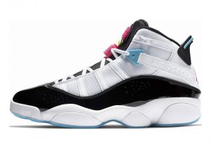 Pink and black jordan 6 rings best sale