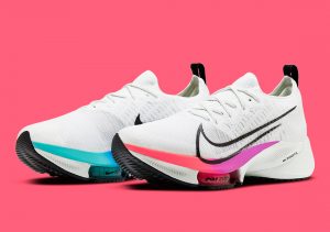 Nike Air Zoom Tempo Next% White/Black/Hyper Violet/Flash Crimson/Spruce Aura