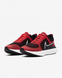 Nike React Infinity Run Flyknit 2 Bright Crimson/Black/Dark Smoke Gray/White