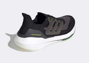 Adidas Ultraboost 21 Core Black/Silver Metallic/Solar Yellow