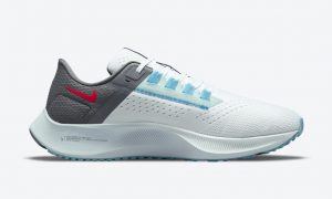 Nike Air Zoom Pegasus 38 Dark Smoke Grey/White-Flash Crimson/Volt