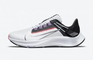 Nike Air Zoom Pegasus 38 Dark White/Black-Flash Crimson-Metallic Silver