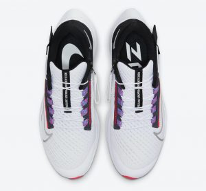 Nike Air Zoom Pegasus 38 Dark White/Black-Flash Crimson-Metallic Silver