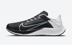 Nike Air Zoom Pegasus 38 Black/White-Chlorine Blue-Metallic Silver