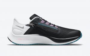 Nike Air Zoom Pegasus 38 Black/White-Chlorine Blue-Metallic Silver