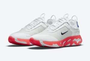 Nike React Live White/Bright Crimson-White-Racer Blue