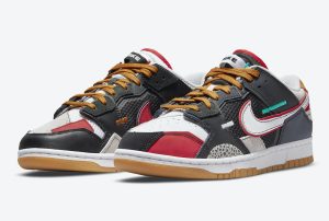 Nike Dunk Scrap Black/Neutral Grey-University Red-White
