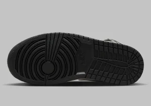 Air Jordan 1 Mid Black/Light Smoke Grey/Sail/Metallic Silver